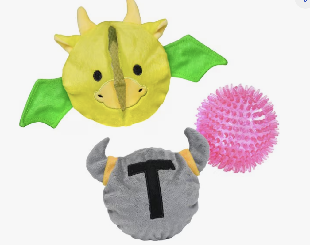 Patchwork Pet Dragon with Knight 5"